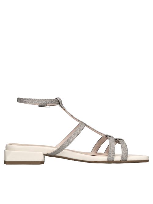 Sandali in tessuto microglitter LORENZO MARI | SAMU 03 MICRIGLITTER/NAPPAARGENTO-PANNA